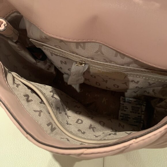 DKNY Pink Quilted Backpack/Bag NWOT - Picture 4 of 5